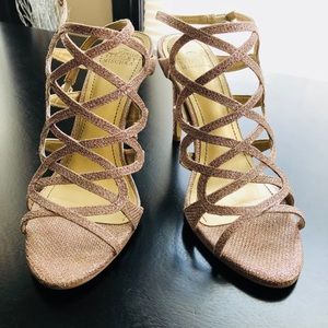 Badgley Mischka Belle Pink Sparkly Sandal